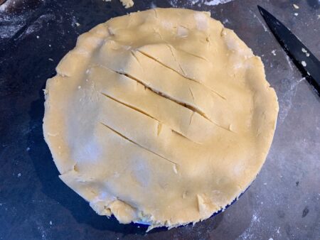 scored pastry apple pie