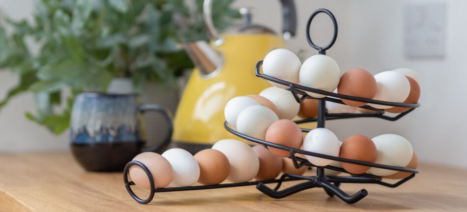 Different coloured eggs on Omlet Egg Skelter
