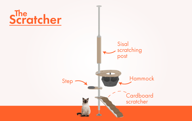 Kit de démarrage Scratcher de l’arbre à chat Freestyle