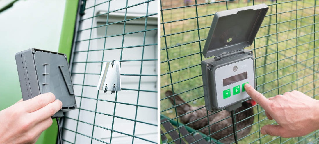 The Omlet Automatic Chicken Coop Door control panel