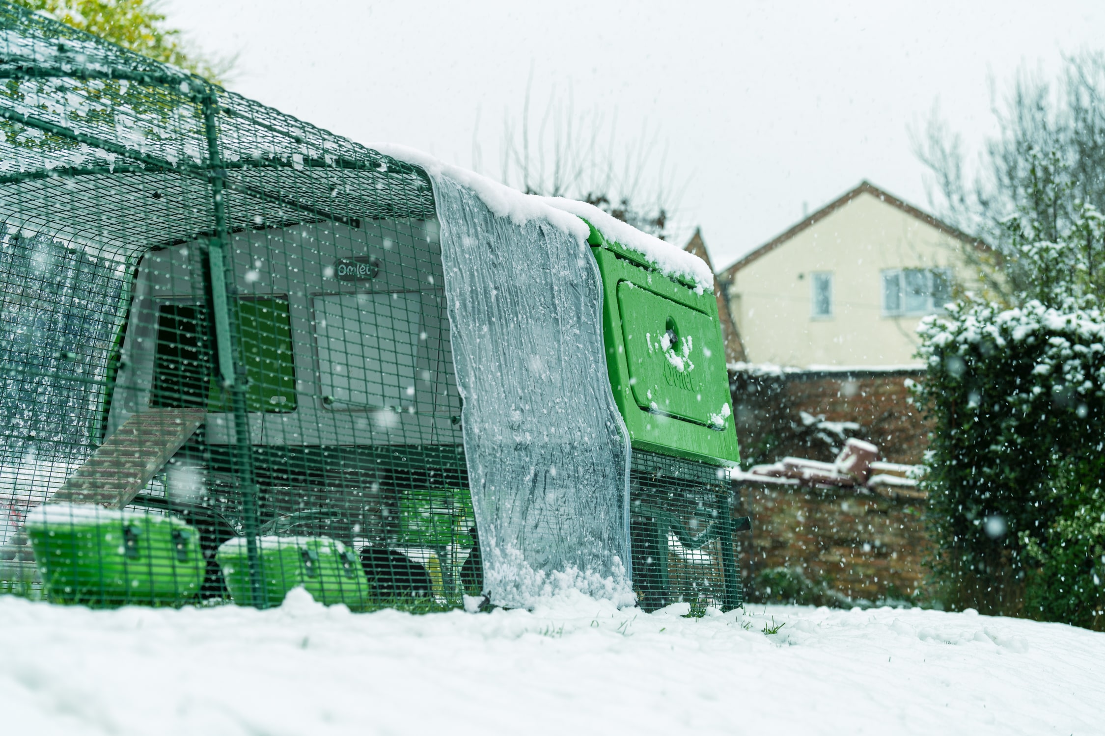 eglu pro chicken coop in snow